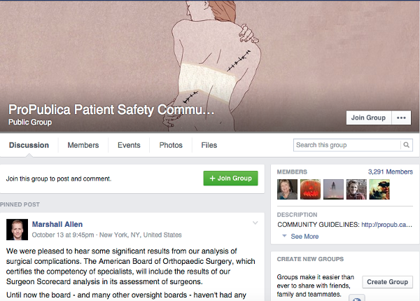 pro publica patient harm facebook