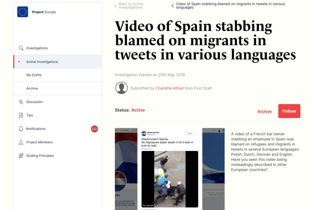 An investigation into a video that was suspected to be misleading on the CrossCheck Europe platform