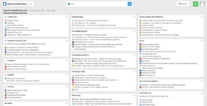 An example of a dashboard of digital newsgathering tools using Start.me.