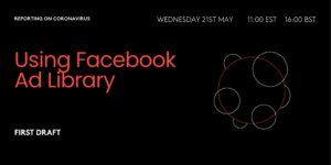Title graphics of Facebook Ad Library graphic