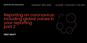 Graphic image of Global voices part 2 webinar title