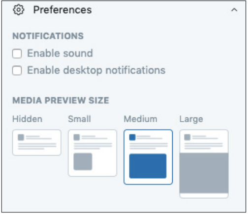 Screenshot of Twitter notification preference