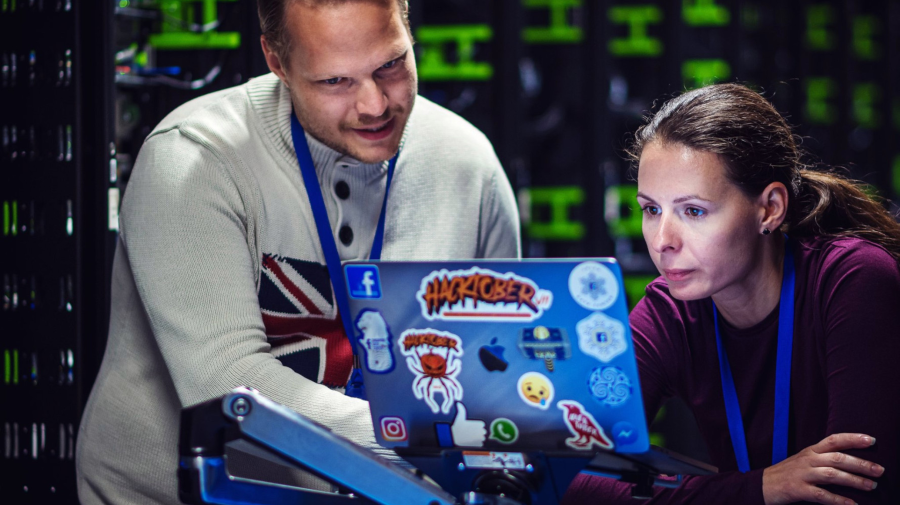 Facebook employees working at the Odense Data Center in Denmark