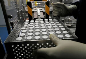 A laboratory technician works on production of Remdesivir in Cairo, Egypt June 1, 2021. REUTERS/Mohamed Abd El Ghany