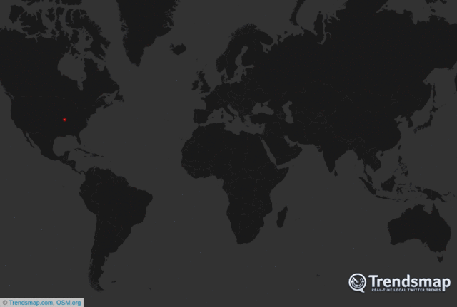Visualisation of a map showing where tweets featuring #StoptheTreaty are coming from around the world